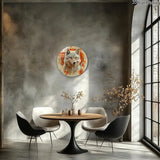Horloge Murale Loup Rustique