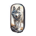 TROUSSE LOUP BLANC SUR FOND NEIGEUX