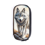 TROUSSE LOUP BLANC SUR FOND NEIGEUX