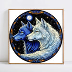 Puzzle Loup Bleu en Bois