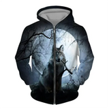 VESTE LOUP REGARD LUNAIRE