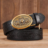 Wolf-Gürtel Gold "Dreiergespann"