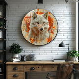 Horloge Murale Loup Rustique