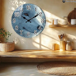 Horloge Murale Loup Mystique "Yeux d'Ambre"