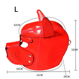 Masque Loup Cosplay – Rouge Cuir