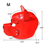Masque Loup Cosplay – Rouge Cuir