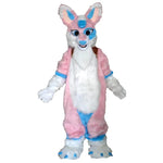 COSTUME FURRY LOUP ROSE CÉLESTE