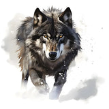 Calcomanía de lobo “Depredador de nieve”