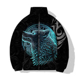 VESTE LOUP VIKING BLEUE