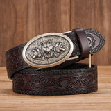 Wolf-Gürtel Silber "Dreiergespann"