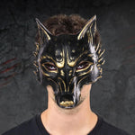 MASQUE LOUP NOIR ET OR