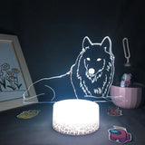 Lampe Loup 3D LED
