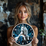 HORLOGE LOUP BLANC & CAPTEUR DE RÊVES