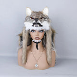 Wolf-Kopfschmuck Rotbraun "Rudelführer"