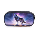 TROUSSE LOUP COSMIQUE SUR FOND ÉTOILÉ