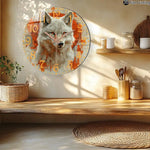Horloge Murale Loup Rustique