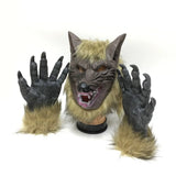 Masque Loup-Garou "Fou furieux" avec Gants