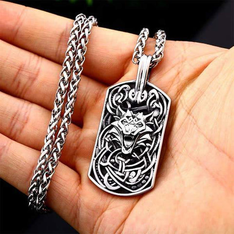 Pendentif Viking pour Homme Terre des Loups - Main Image