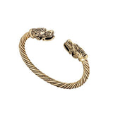 bracelet loup femme doré