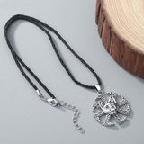 collier loup amulette avec chaîne en corde 