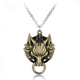 collier loup gothique bronze