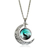 COLLIER LOUP PENDENTIF CROISSANT DE LUNE
