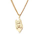 collier loup totem