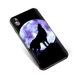 Coque iphone loup hurlant pleine lune