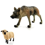 Figurine loup chasseur de mouton