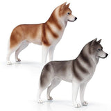 Figurines chiens husky 