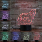lampe loup prédateur 3d