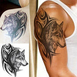 Loup tribal tatouage 