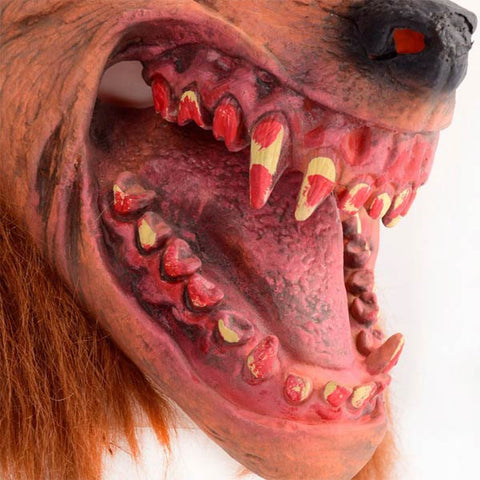 Masque Loup-Garou Halloween Réaliste + Gants Griffes - Effrayant, Doux Et Respirant - 8