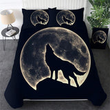 Parure de lit lune avec loup