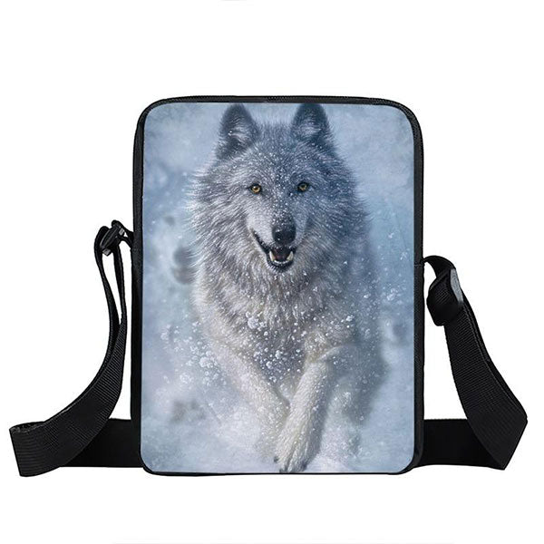 Sac à bandoulière loup blanc Terre des Loups - Main Image