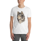 T-shirt dessin tête de loup homme