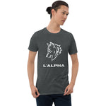 T-shirt loup homme gris "L'Alpha"