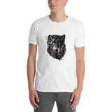 T-shirt tête de loup noir homme