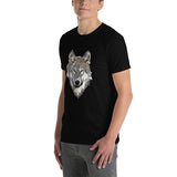 T-shirt tête de loup regard perçant homme