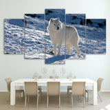 tableau loup blanc arctique 