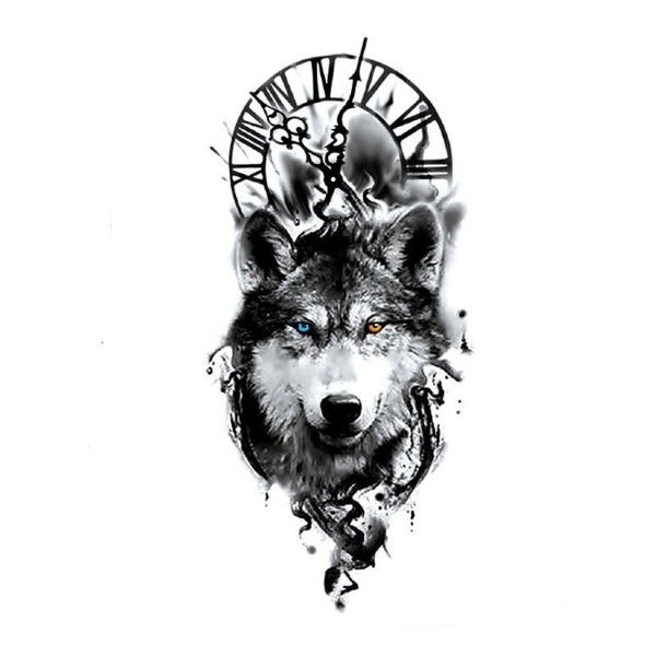 L'horloge de la semaine avec le Loup et louve L'horloge de la semaine avec le Loup et louve